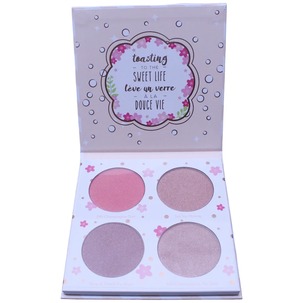 Beauty Bakerie Cotton Candy Champagne Blushlighter Palette 4 Colors